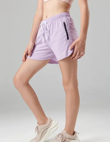 Vista 4 de Paquete de 4 pantalones cortos deportivos para niñas de 3 pulgadas, pantalones cortos de fútbol para niñas, ropa deportiva con bolsillos