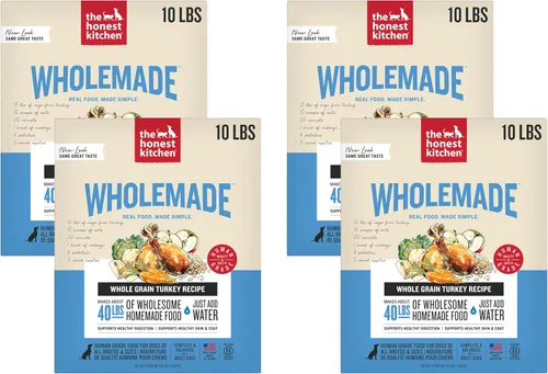 Vista 10 de The Honest Kitchen Human Grade Wholemade™ Alimento Deshidratado para Perros de Grano Integral - Comida Completa y Equilibrada o Complemento - Pavo