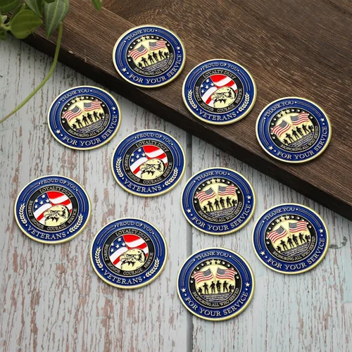 Vista 4 de Landical - Juego de 40 monedas de desafío militar a granel, clásico