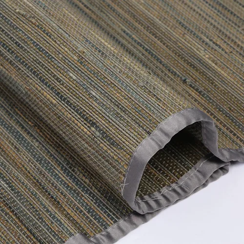Vista 12 de Persianas romanas de bambú opacas sin cordones con salvia, persianas de ventana de caña de tejido natural con borde, persianas de bambú enrollables