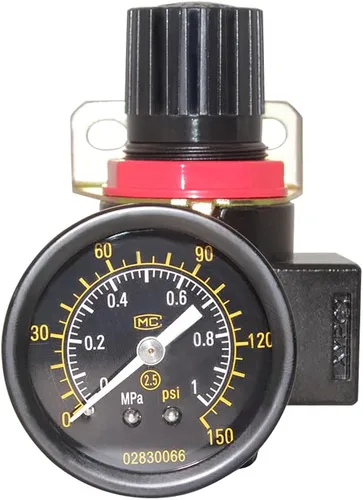 Vista 4 de Beduan BR4000 Compresor de Aire Regulador Combo 1/2" NPT, Drenaje Manual con Soporte, Calibre