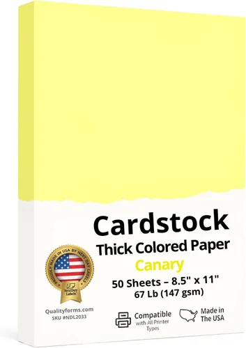 Vista 21 de NextDayLabels Papel de cartulina de color, 50 hojas, "8-1/2" x 11"", color crema, 67 libras (147 gsm), papel de color grueso para manualidades