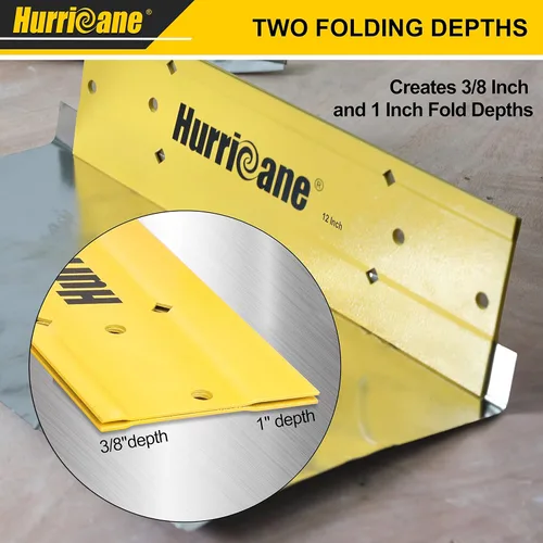 Vista 4 de HURRICANE Herramienta Plegable de 12 Pulgadas, Herramientas de Doblado de Chapa para HVAC, Herramienta Manual Dobladora de Conductos, Formación