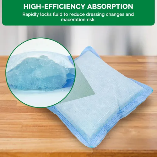 Vista 4 de Apósito súper absorbente para heridas de 4 x 4 pulgadas, paquete individual de curación rápida de heridas, vendajes antiadherentes, almohadillas