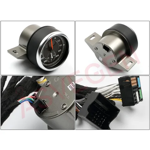 Vista 8 de Cronómetro Deportivo Montado en Tablero para Porsche 911 2013-2019, Panel Negro y Reloj Negro