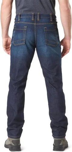 Vista 3 de 5.11 Tactical Defender-Flex Slim Jeans para hombre, cintura ajustada, 7 bolsillos, estilo 74465