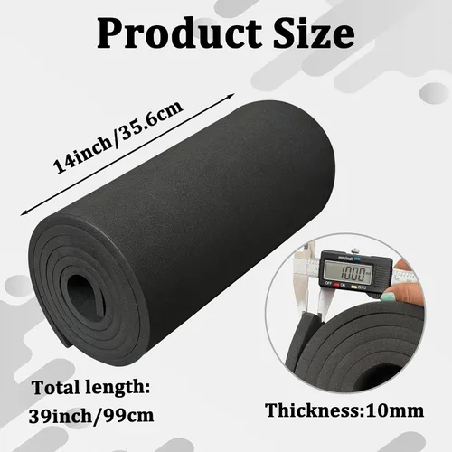 Vista 2 de Negro Eva Espuma Cosplay 10mm×14''×39'' 187.4 lbs/m3 Alta Densidad para DIY
