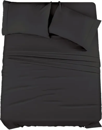 Vista 19 de Juego de cama de 5 piezas, 100% algodón egipcio de 600 hilos, fundas de almohada y sábana bajera con bolsillo extra profundo, ropa de cama suave