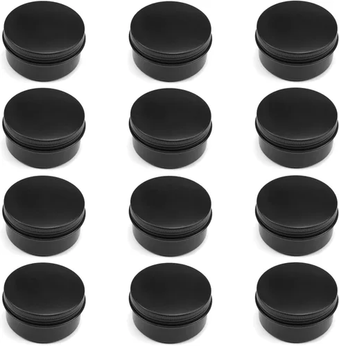 Vista 17 de Othmro Latas redondas de metal de 8.3 onzas, latas de aluminio, contenedores recargables de 8.5 fl oz, botellas de lata con tapa de tornillo