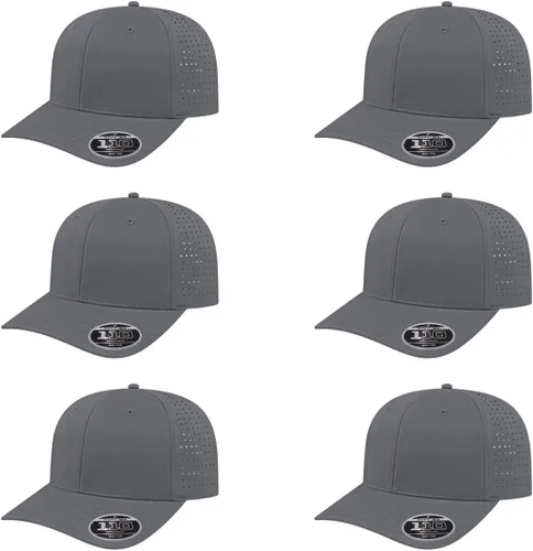 Vista 45 de Cap America i8533 Flexfit 110 Gorra Snapback Perforada de Rendimiento de Perfil Medio de 6 Paneles con Protección UV y Snapback Ajustable