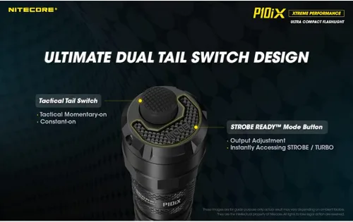 Vista 4 de Nitecore P10iX - Linterna táctica reflector, 4000 lúmenes, LED, USB-C, recargable, súper brillante, compacta con organizador LumenTac