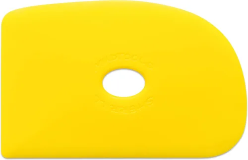 Vista 4 de MudTools Costilla de polímero de forma 2 para artistas de cerámica y arcilla, color azul, flexibilidad extra firme (B2)
