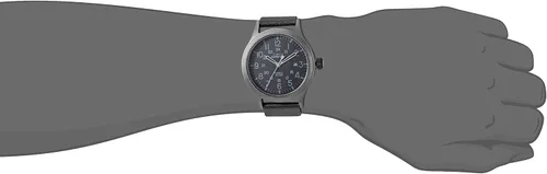 Vista 4 de Timex Mens TW4B14200 Expedition Scout 40 Black LeatherNylon Strap Watch