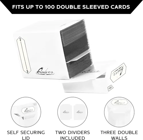 Vista 2 de Quiver Time Paquete de cartas coleccionables blancas para cartas coleccionables y fundas para cartas, compatible con Magic: The Gathering Cards