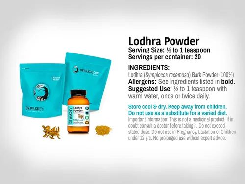 Vista 3 de DR WAKDE'S Lodhra Powder (Symplocos racemosa) - 3.53 oz (3.5 onzas) Polvo puro, crudo y seco Aroma natural y frescura Polvo fino Vegano