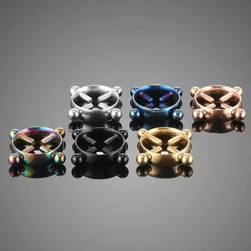 Vista 5 de 2 anillos de pezón falsos para mujer, anillos de acero quirúrgico para pezón, circonita cúbica, joyería para el cuerpo, barra de barra