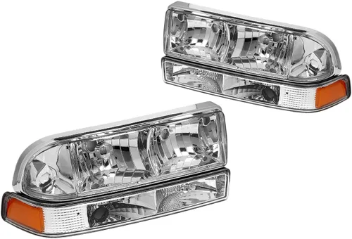 Vista 7 de PM PERFORMOTOR Faros delanteros de esquina ámbar de carcasa negra de repuesto compatibles con Blazer 98-04 / 98-04 S10., PMHL-CS10-9804-4P-OH-BA