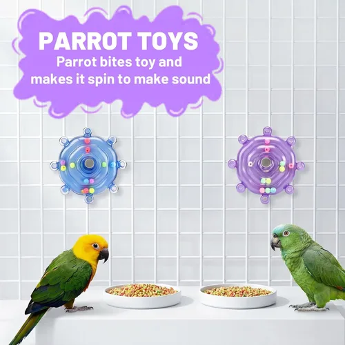 Vista 4 de 2 piezas de juguetes de pájaros para periquitos Budgie Toy Fun Parakeet Toys