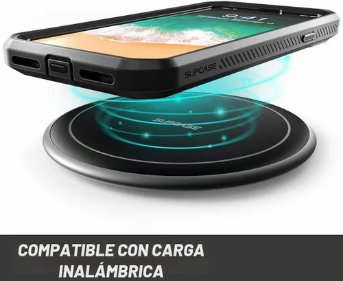 Vista 6 de SUPCASE Funda para iPhone Xs Max (6.5 pulgadas) con protector de pantalla Negro