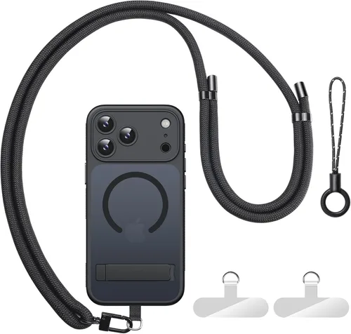 Vista 41 de BXYJY Funda magnética para iPhone Air con soporte, compatible con MagSafe, botón de control de cámara, protección completa de la lente, caída