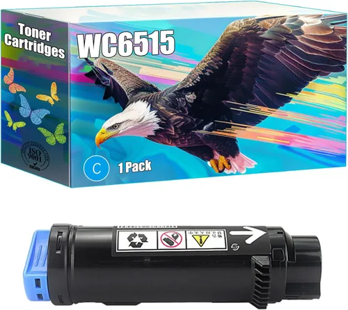 Vista 8 de Compatible with Xerox WC6515 Toner Cartridges Work for Xerox Phaser 6510DN 6510DNI 6510N WorkCentre 6515DN 6515DNI Printers (1 Pack Black)