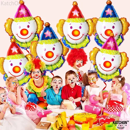 Vista 8 de KatchOn Juego de globos de payaso de 32 pulgadas, paquete de 6, decoraciones de fiesta de circo