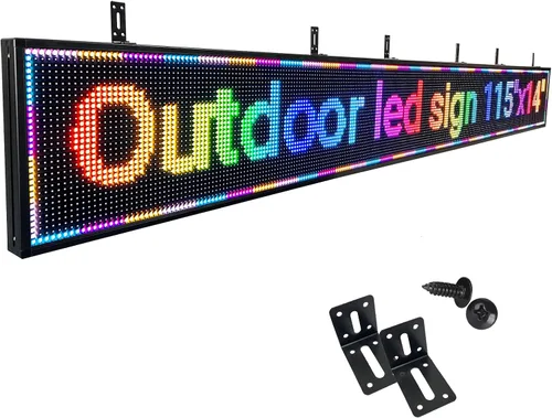 Vista 13 de P3 40 "x25" Led Sign Pantalla de visualización digital de desplazamiento programable para tablero de mensajes de negocios Control Wifi de alta