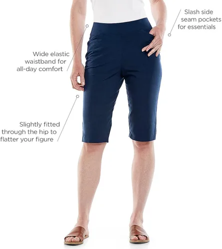 Vista 2 de Coolibar Pantalones cortos casuales San Marco UPF 50+ para mujer - Protección solar