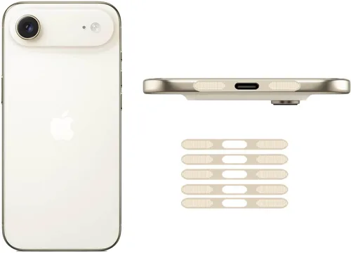 Vista 17 de para iPhone 16 Pro Max Auricular Parlante Malla Anti Polvo Adhesiva Cubierta - 5 PIEZAS / Negro
