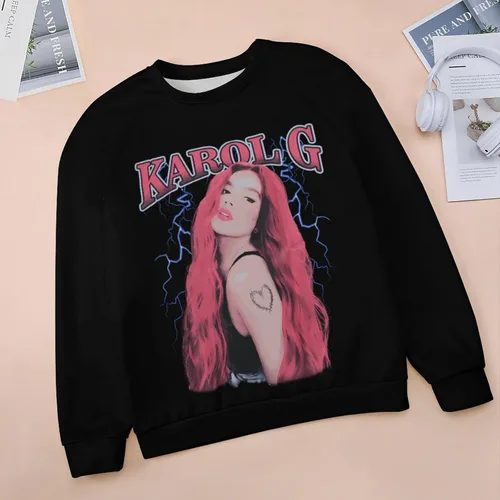 Vista 3 de PAPERBAGS Sweatshirt Womens Graphic Crewneck Long Sleeve Sweatshirts Casual Pullover Tops
