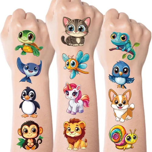 Vista 13 de JCFIRE Decoraciones del 4 de julio, 100 piezas de tatuajes temporales para niños y adultos, decoraciones patrióticas, accesorios del 4 de julio