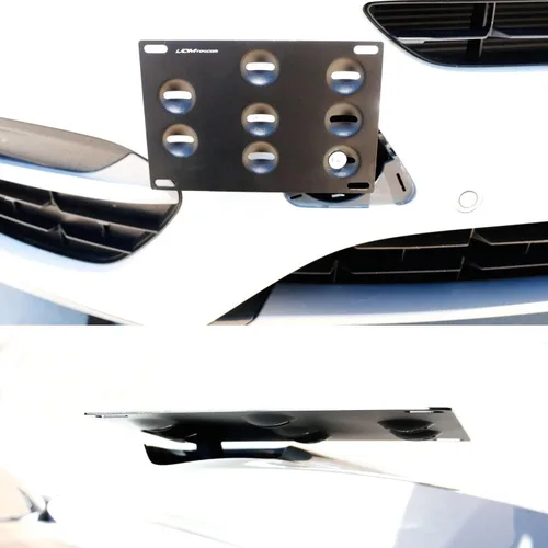 Vista 7 de Soporte para placa matrícula para BMW, Negro