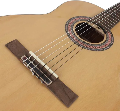 Vista 6 de Cuerdas de guitarra clásica, 3 juegos completos con nailon negro para E-1st B-2nd G-3rd y núcleo de nailon plateado herida de cobre para D-4th A-5th