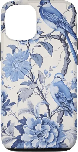 Vista 26 de Chinoiserie Floral Toile Blue and White Case for iPhone 16