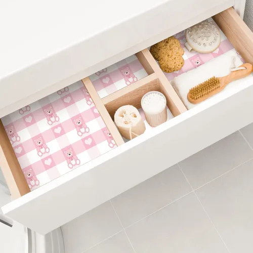 Vista 5 de Gersoniel 10 hojas de forros de cajones para aparadores, forros de cajones perfumados, papel perfumado no adhesivo para estantes fragantes del hogar