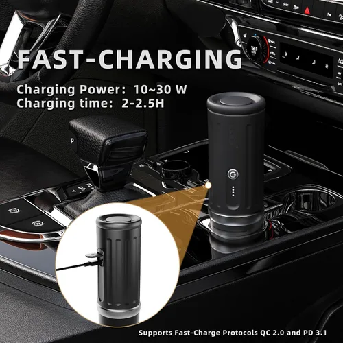 Vista 6 de Máquina de café espresso portátil CERA+ con autocalentamiento, hasta 8 tazas por carga y 20 bares, 3 * 4500mAh, CERApresso funciona con cápsulas NS
