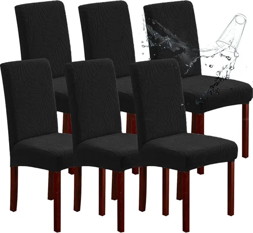 Vista 6 de Fundas elásticas para sillas de comedor resistentes a Las fundas elásticas para sillas de comedor resistentes a salpicaduras ayudan a proteger