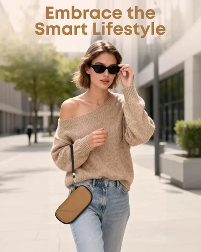 Vista 4 de Estuche rígido AI Smart Glasses Organizador compatible con Meta Ray-BanMeta OakleyOho Smart Glasses Protector Accesorios de transporte Caja