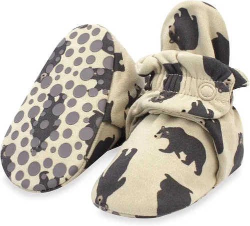 Vista 24 de Zutano - Botines de algodón orgánico para bebé, unisex, con suela antideslizante Brezo gris