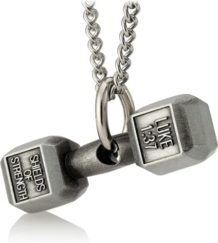 Vista 2 de Acabado antiguo de la mujer mini Dumbbell necklace- Luke 1 37"Pat" No. d710,241