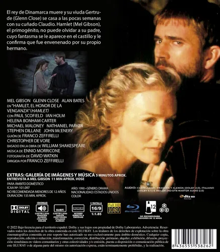 Vista 3 de Hamlet (1990) Blu-Ray, Reg.ABC Import - Spain