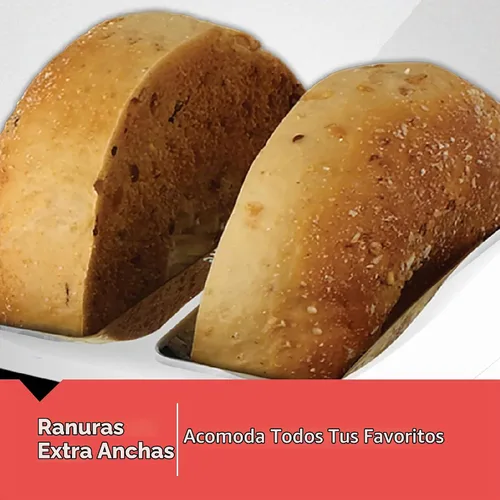 Vista 6 de Black & Decker Tostadora de 2 rebanadas con función de botón de ranura extra ancha, selector de sombra y bandeja de migas abatible, negro/acero
