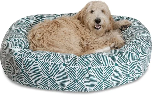 Vista 8 de Majestic Pet Cama tipo bagel de sherpa metálica beige Charlie de 24 pulgadas