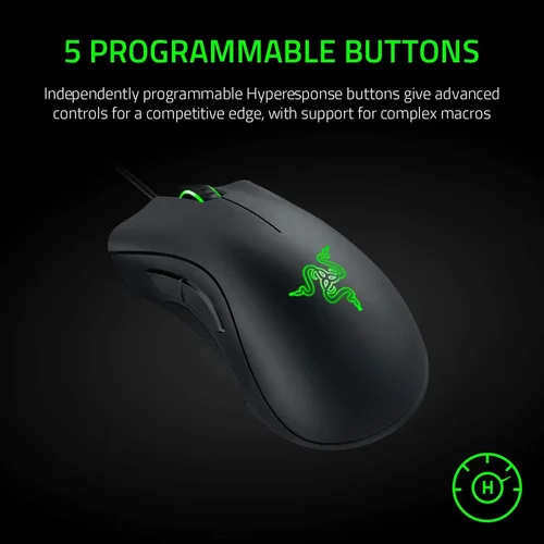 Vista 4 de Razer Deathadder Essential - Mouse óptico para juegos de eSports - 6400 DPI ajustable (renovado)