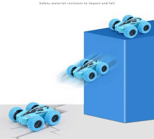 Vista 3 de DqsWko Coches de fricción de doble cara para niños, auto de inercia de vibración. Coche de juguete para tirar hacia atrás. Coche grande de juguete