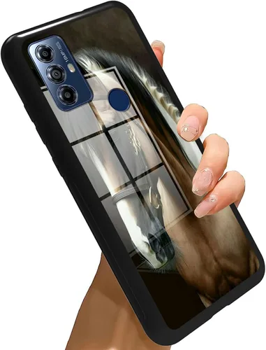 Vista 313 de Funda para Motorola Moto G Stylus 5G 2021 de vidrio templado, funda negra con diseño de mujer negra africana para mujeres y hombres, antiarañazos, a