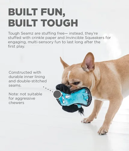 Vista 4 de Outward Hound Tough Seamz - Juguete de peluche para perro, pequeño