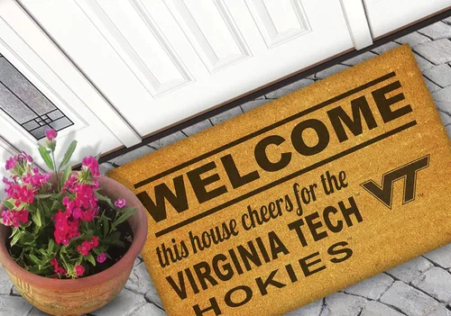 Vista 2 de KH Sports Fan Virginia Tech Hokies - Felpudo de bienvenida de fibra de coco, 18 x 30 pulgadas, alfombra de exterior Hokies; muestra tu espíritu