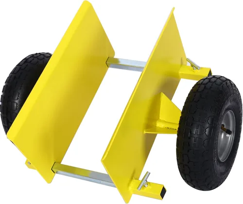 Vista 11 de Plataforma de panel resistente, muñecas de puerta ajustables con ruedas, 2 ruedas neumáticas de 10 pulgadas, rodamiento de carga de 600 libras