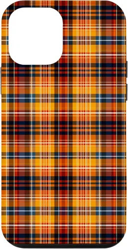 Vista 16 de Tartan Fall Plaid Halloween Orange Black Thanksgiving Autum Case for iPhone 16